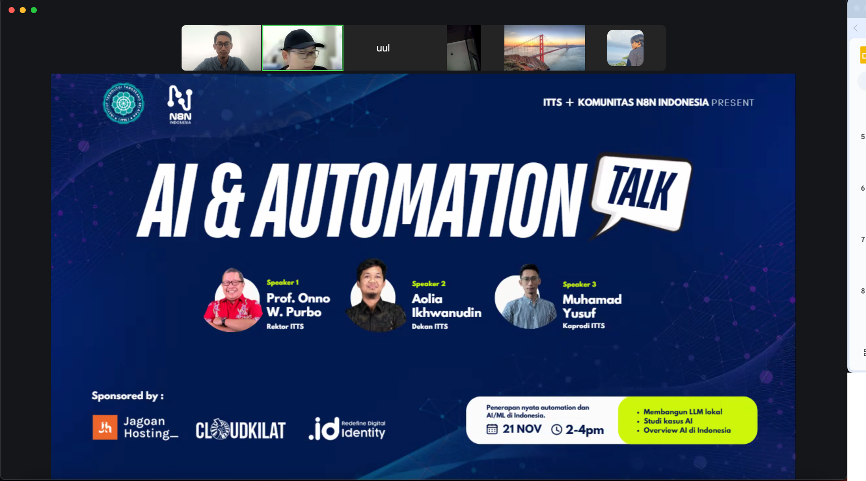 AI and Automation Talk — ITTS x Komunitas n8n Indonesia